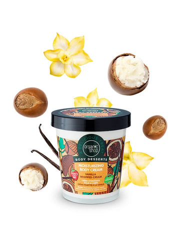 Organic Shop Body Desserts Moisturizing Body Cream Vanilla Whipped Cream Ενυδατική Κρέμα Σώματος Packshot